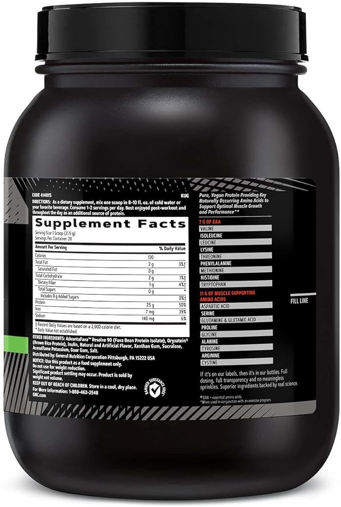 GNC AMP Plant Isolate Protein - Vanilla Cookie (28 Servings)