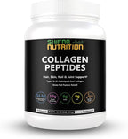 Halal & Grass Fed Collagen Peptides Powder 1 lb. 16oz Unflavored Hydrolyzed Collagen Peptides Powder Type I & Type III for Hair, Skin, Nails & Joints | Keto & Paleo Friendly | Sugar & Gluten Free