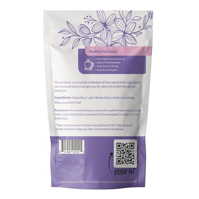 Hormonal Balance Herbal Tea for Women – Caffeine-Free | Supports Menstrual Comfort, Healthy Flow & PMS Relief | 35 Tea Bags Included | 100% Natural Herbal Blend
