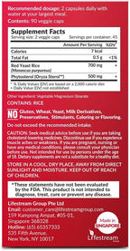 LABO Nutrition CHOLRestore – Red Yeast Rice with Phytosterol Health Supplement, Supports Healthy Cholesterol Levels, Citrinin, Aflatoxin & Soy Free, 90 Vegetarian Capsules