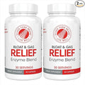 Silver Fern Bloat & Gas Relief Digestive Enzyme Blend - 2 Bottles = 60 Servings - FODMAP & Bloating Digestion Supplement with Tolerase L, Pectinase & More (2 Bottles)