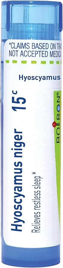 Boiron Hyoscyamus Niger 15C Homeopathic Medicine for Restless Sleep - 80 Pellets