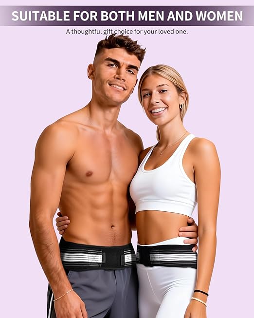 SI Belt for Men and Women – Sacroiliac Pelvic Support for Lower Back, Hip, and Sciatica Pain Relief – Adjustable Lumbar Brace for Pelvic Stability, Widened Design (Medium)