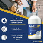 LubriSynHA Hyaluronic Acid Hip & Joint Care Supplement for Dogs, Cats & Horses – Liquid Oral HA for Pets – Joint Support Supplement Promotes Mobility, Flexibility, Cartilage Health & Comfort – 128oz