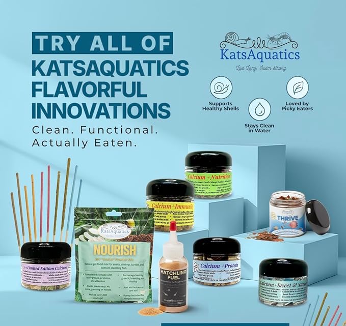 Unlimited Edition Calcium - 3 Flavors in 1 Jar, for Strong Shells, Healthy Molts, 100% Natural, Does Not Dissolve in Water, Fast Sinking for Shrimp, Snails & More! Biologist Made in USA