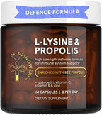 Dr Sosnowski's L-Lysine & Propolis Supplements | High Potency L Lysine Immune Support Formula with 5:1 Propolis Extract, Quercetin, VIT C, VIT E and Zinc