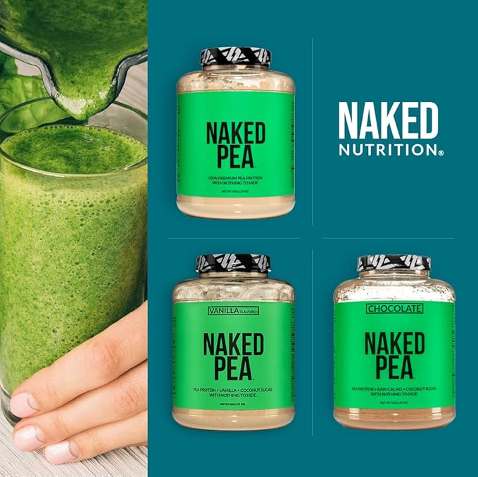 NAKED Pea - 2LB 100% Pea Protein Powder from North American Farms - Unflavored Vegan Pea Protein Isolate - NSF Certified, Plant Protein Powder, Easy to Digest - 30 Servings