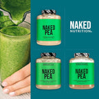 NAKED Vanilla Pea Protein Isolate from North American Farms, Only 3 Ingredients, Vanilla Vegan Protein, Gluten-Free, Soy Free, GMO Free - 1LB (Pack of 2)