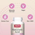 Jarrow Formulas® Hyaluronic Acid 120 mg, Dietary Supplement, Skin Health Support, 120 Veggie Capsules, Up to 60 Day Supply,(Pack of 2)