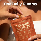 tebazoew Savanna Skin Tanning Gummies, with Astaxanthin, Beta-Carotene, Lycopene & Vitamins, Radiant Healthy Skin Natural Looking Glow, Bronzing, Non-GMO & Vegan