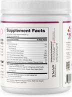 Snap Supplements Organic Beet Root Powder Nitric Oxide Supplement for Men & Women, Red Spinach & Pomegranate, Supports Healthy Energy & Blood Pressure Already in Normal Range, 30 Servings, Mixed Berry