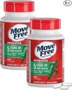 Move Free Advanced Glucosamine Chondroitin MSM Joint Support Supplement, Supports Mobility, Comfort, Strength, Flexibility & Bone, 120 Tablets/40 Servings (2 Pack)