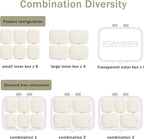 Pill Organizer SOFISO 4/6 Grid Free Assembly Travel Medicine Organizer 10 Day Pill Organizer Portable Pill Box Waterproof Pill Case Daily Medication Carry Case for Vitamins, Fish Oils, Supplements