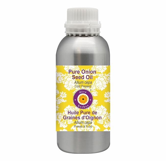 Deve Herbes Pure Onion Seed Oil (Allium cepa) Cold Pressed 300ml (10 oz)