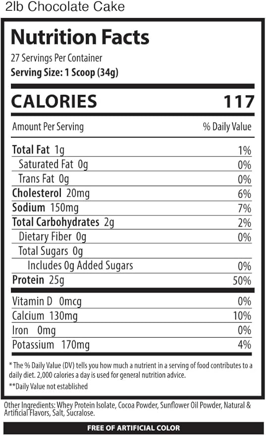 Alpha Supps ISO, Low Carb 100% Whey Protein Isolate Powder, 25 Grams Per Serving, Helps Support Muscle Growth, Low Sugar and Gluten Free (Chocolate Cake, 2 lb)