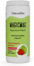 NaturalSlim MagicMag Magnesium Citrate Powder Drink for Relaxation, Stress, Constipation, Better Rest & Digestive Health, Magnesium Supplement for Women and Men, Strawberry & Lime Flavored 8oz