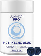 Lunakai PRO USA Made Methylene Blue Gummies 20mg with CoQ10 & Vitamin C – USP & Pharmaceutical Grade Daily Nootropic for Brain Focus, Cognitive Support & Energy, Non-GMO, 60ct