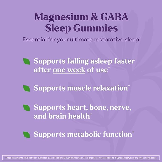 Natrol Sleep & Restore Magnesium Glycinate Blend Gummies, Magnesium for Sleep Aids for Adults, Melatonin-Free, Cherry Flavored, 30 Day Supply, 60 Gummies (Pack of 2)