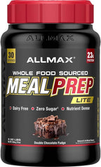 ALLMAX Nutrition MealPrep Lite Whole-Food Protein Powder, Dairy-Free, Keto-Friendly, 23g Protein, 30 Servings (Double Chocolate Fudge)
