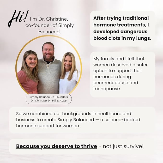 Simply Balanced – Hormone Balance for Women – Restore Hormone Harmony – PMDD Supplements for Women – Perimenopause – Menopause – Cortisol Reducer – PMS – PCOS Supplements – 120 ct