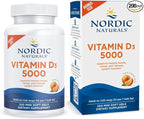 Nordic Naturals Vitamin D3 5000, Orange - 200 Mini Soft Gels - Support for Healthy Bones, Mood, & Immune System - Vegetarian - Non-GMO - 200 Servings