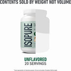 Isopure Plant-Based Protein Powder, Lactose Free, Gluten Free, With Iron, Unflavored, 20g Plant Protein Per Serving, 1.15 Lbs, 20 Servings