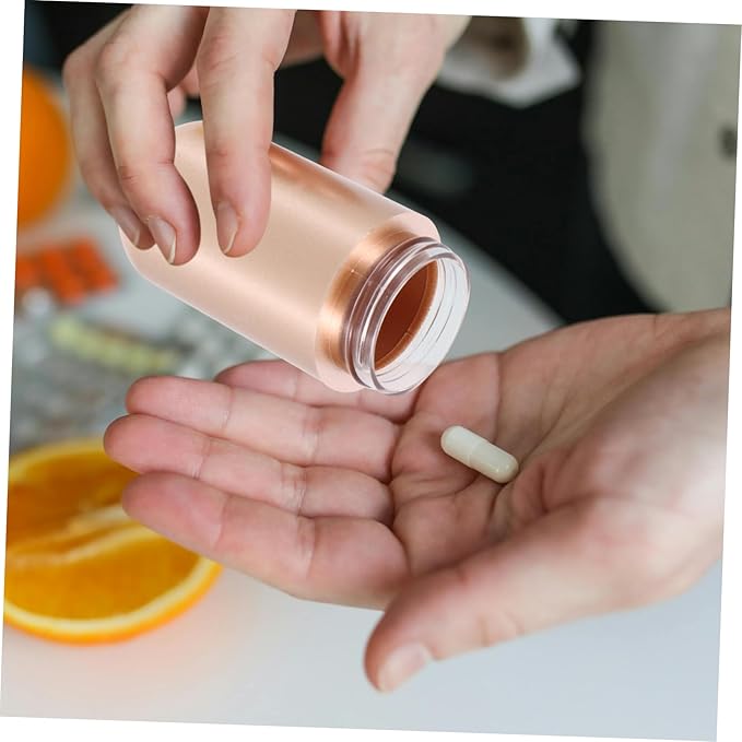 PRETYZOOM 2Pcs Small Pill Bottles Portable Medication Organizer for Travel Lightweight Medicine Container for Capsules and Powders Versatile Use for