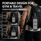 BYLWORKOUT 3 Layers Protein Travel Container with Funnel and Keychain | Cute Protein and Kitchen Storage Containers | Clear Plastic Kitchen Grade Box Organisers for Workout and Travel (Black)
