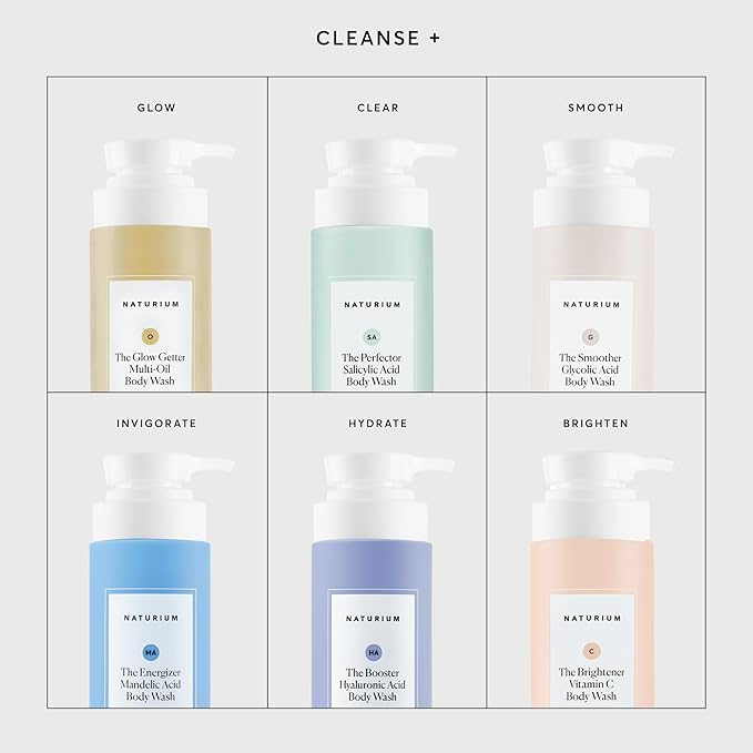 Naturium The Perfector Salicylic Acid Body Wash, Gentle & Smoothing Cleanser, 16.9 oz