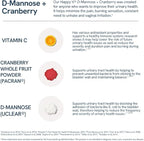 Happy V Dr. Formulated D-Mannose with Cranberry Pills for Women Cranberry for Urinary Tract infections & D Mannose Powder for UTI Infection Prevention, Bladder & Urinary Tract Health & Harmony