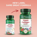 Vegan Collagen Builder - Organic Whole Foods Fruits + Veg, Silica, Lutein, Vitamin C, Biotin, Grape Seed - Amino Acids Glycine, Lysine + Proline Collagen Boosters (30 Servings, Tablets) (Pack of 2)