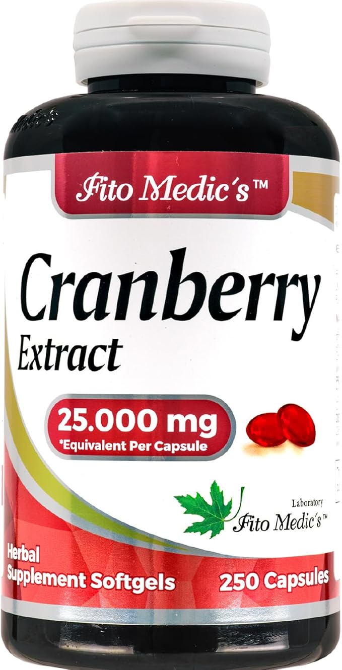 FITO MEDIC'S Lab Cranberry Supplement, 250 Softgels, Cranberry Extract Formula