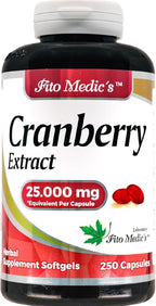 FITO MEDIC'S Lab Cranberry Supplement, 250 Softgels, Cranberry Extract Formula