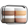 kuangre Travel Containers for Toiletries, Silicone Cream Jars BPA-Free, Leak-proof 1.35oz Travel Size Containers, Portable Size Silicone Jars with Lid for Cosmetic Face Hand Body Cream (4 Pack)