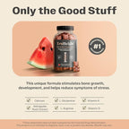 TruHeight Growth Gummies (Watermelon) Tall Nutrition for Natural Growth Supplement for Kids & Teens - Vitamin D, K, Calcium & Ashwagandha, Bone Strength Vitamins D3 K2, Picky Eater, Taller Ages 5+
