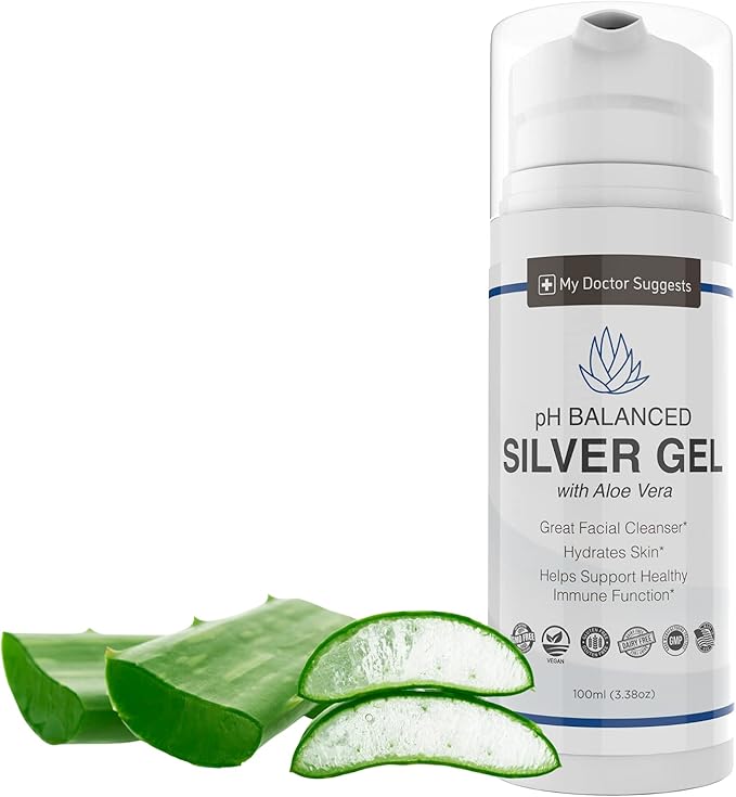 Extra Strength Colloidal Silver Gel 30ppm with Aloe Vera - pH Balanced Structured Silver - Triple Strength Soothe & Relieve - Easy Pump Bottle, 3.38Oz (4 Pack)