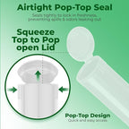 Kopperko Small Plastic Bottles with Caps (116mm, 4.6 Inch 1000-Pack) | Child Resistant Small Tubes with Caps | Storage Tubes for Spices | Airtight, UV Resistant & Waterproof (Clear Plastic)