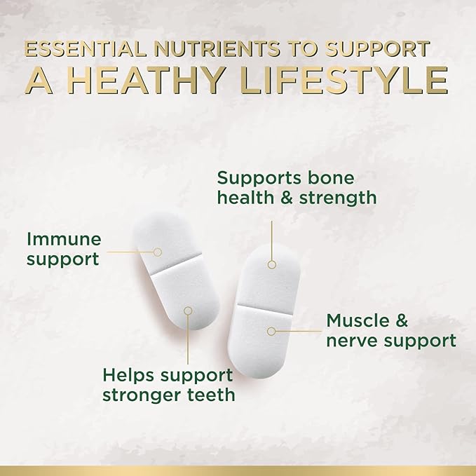 Calcium 1200 mg with Vitamin D3 Per Serving - Bone Health Supplement, Vitamin D & Calcium Supplements for Women & Men - Bone, Teeth & Immune Support, Nature's Calcium Pills, USA Bottled - 120 Tablets