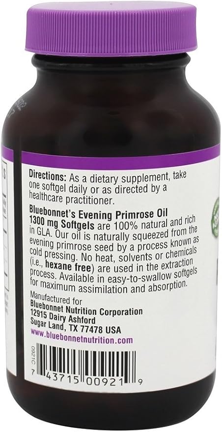 Evening Primrose Oil 1300mg Bluebonnet 60 Softgel