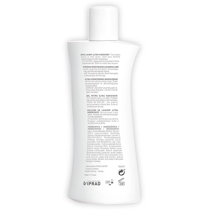 Saforelle Intensive Moisturizing Cleansing Care - 250 ml - Feminine Wash with Burdock Extract for Soothing Daily Cleansing
