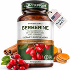 Berberine 500 mg GLP-1 Weight Loss Supplement – Berberine HCl with Ceylon Cinnamon, Probiotics, Vitamin D3 & K2 – Glucose Metabolism & Appetite Support – 1 Pack - 60 Capsules