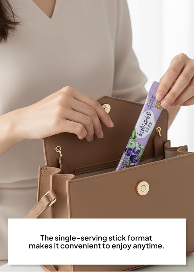 Blueberry Collagen with Black Ginseng, Liquid Stick Supplement, No Added sugars and preservatives