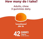 Nature Made Wellblends ImmuneMAX Gummies,Vitamin C,Zinc,and Vitamin D3,Immune Support Supplement,42 Tangerine Flavor Gummies,(Pack of 2)