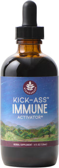 WishGarden Herbs Kick-Ass Immune Liquid Herbal Immune Support Supplement – Echinacea & Goldenseal with Elderflower (Sambucus Nigra) – Herbal Immunity Boost & Lymphatic Support Drops – Vegan – 4 oz