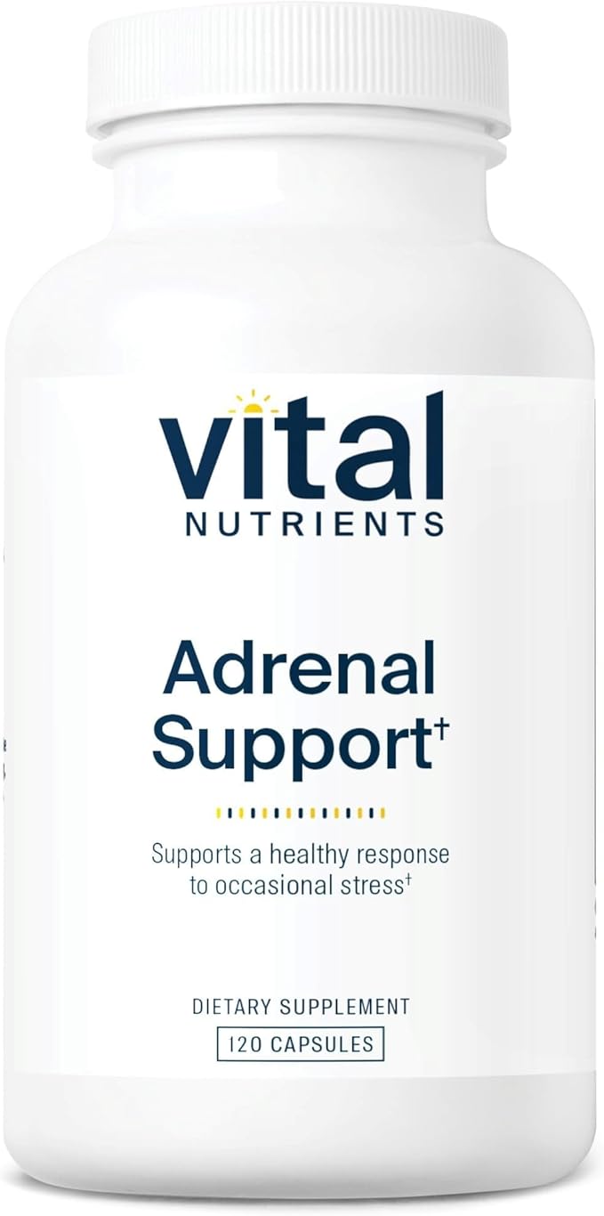 Vital Nutrients Adrenal Support - Adrenal Support Supplements for Gland Function and Cortisol Management - Supports Energy and Stress Levels - Gluten, Dairy, Soy Free - 120 Capsules