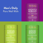 Friska Men’s Daily Gut Support - Digestive Enzymes, Probiotics to Help Break Down Foods, Supports Energy & Nutrient Absorption with Vitamins B6 & B12, 90 Capsules