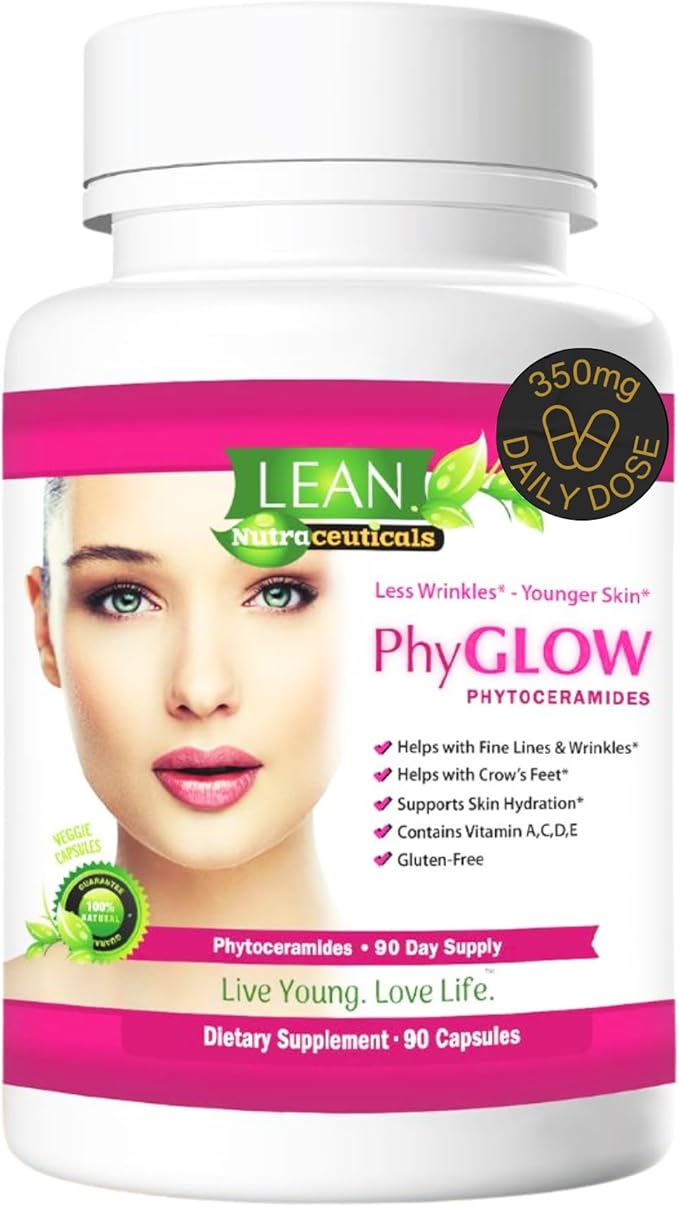 Skin Care Phytoceramides, 90 Day Hydration Focus Super Ceramide Supplements for Women and Men, Wrinkle Support Factor Pills Give youth to the Face with Multivitamin A, C, D, E Gluten Free 90 Capsules