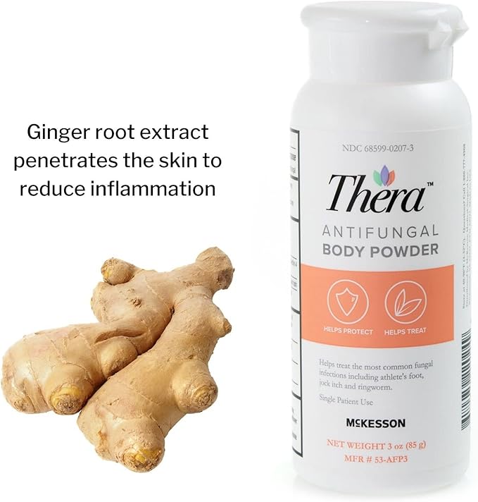 Thera Antifungal Body Powder, 2% Strength - Relief for Athlete's Foot, Jock Itch, Ringworm - 3 oz