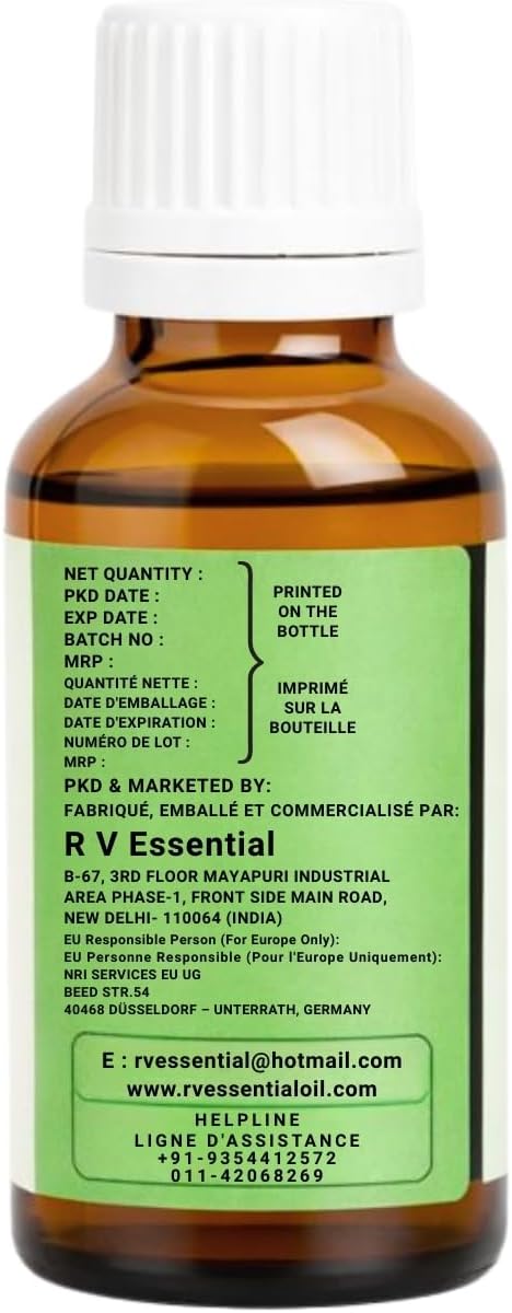 R V Essential Pure Evening Primrose Oil | Oenothera Biennis | 100% Natural Cold Pressed | for Face, Skin Care, Hair Care, Scalp Massage, Body Massage | 10ml | 0.338oz