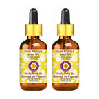 dève herbes Pure Papaya Seed Oil (Carica Papaya) with Glass Dropper Cold Pressed (Pack of Two) 100ml X 2 (6.76 oz)